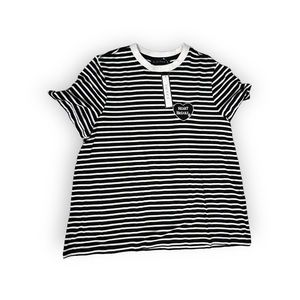 SONCY Black and White Stripe Heart Breaker Tee NWT